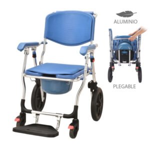 Silla ducha WC plegable con ruedas HE300